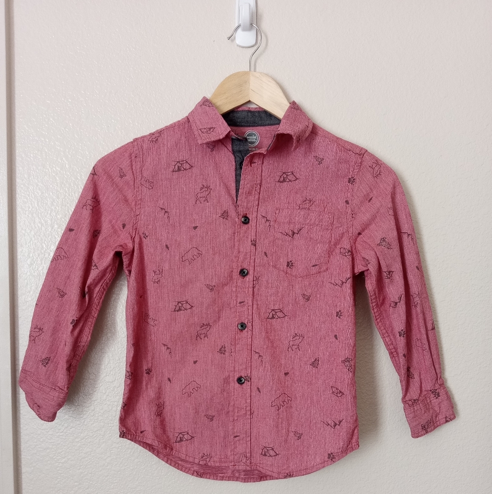 Osh Kosh & Wonder Nation Boys Bundle Button Long Sleeve Shirts - Picture 12 of 12